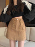 Summer Casual Cargo High Waist Drawstring Skirts